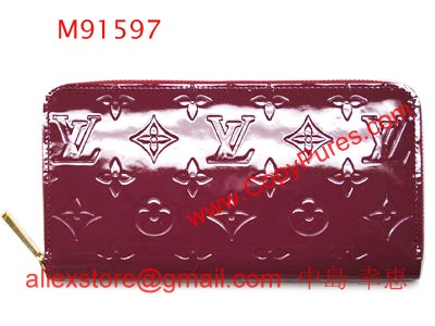 ルイヴィトン　財布　LV　ヴェルニ　ラウンドジップ長財布ジッピーウォレットローズアンディアンM91597/M915978/M91599